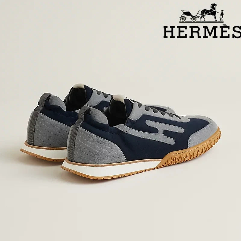 Herm¨¨s Jet Sneaker in Navy and Grey