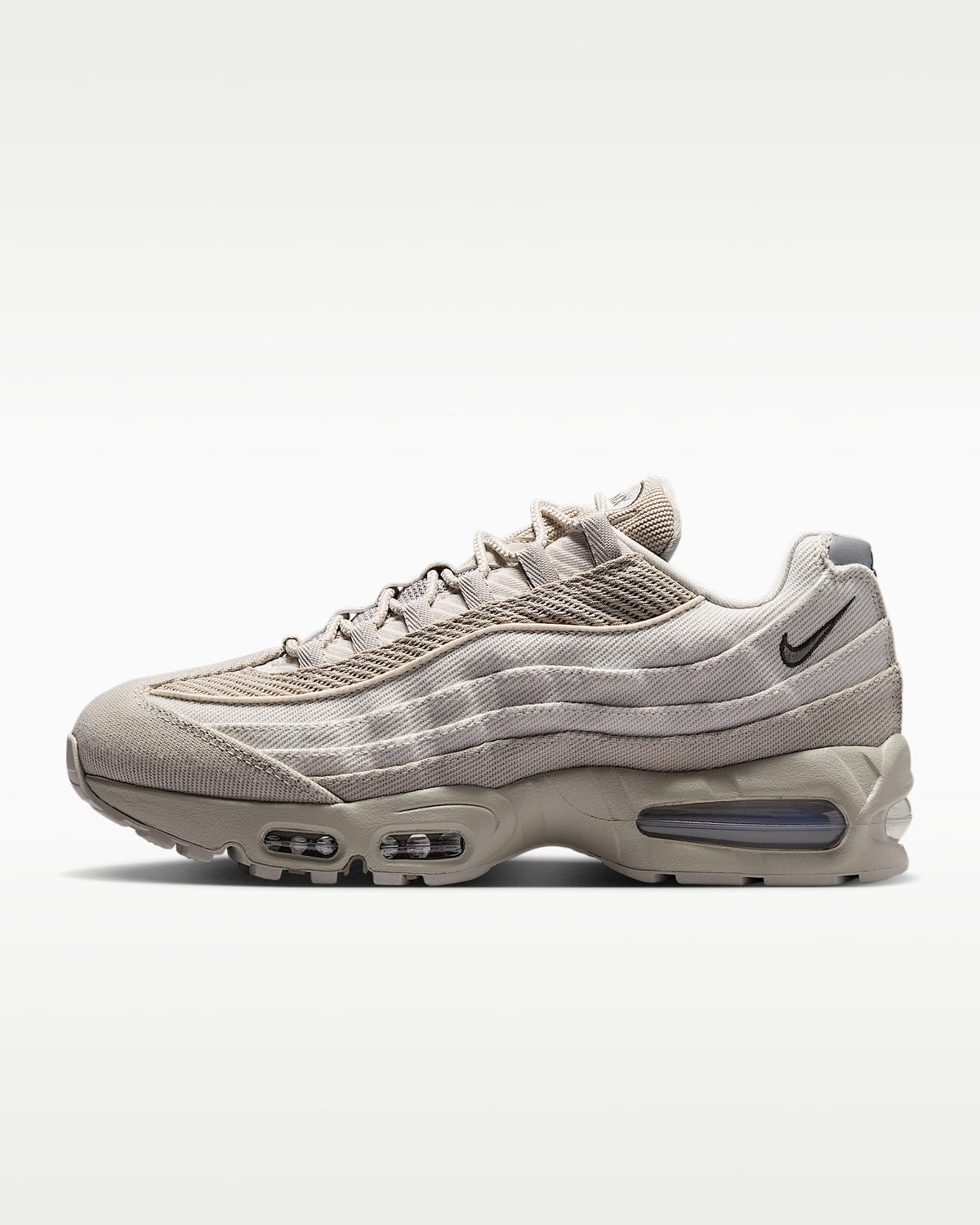 Nike Air Max 95 ¨C Beige Mesh Canvas Athletic Sneakers