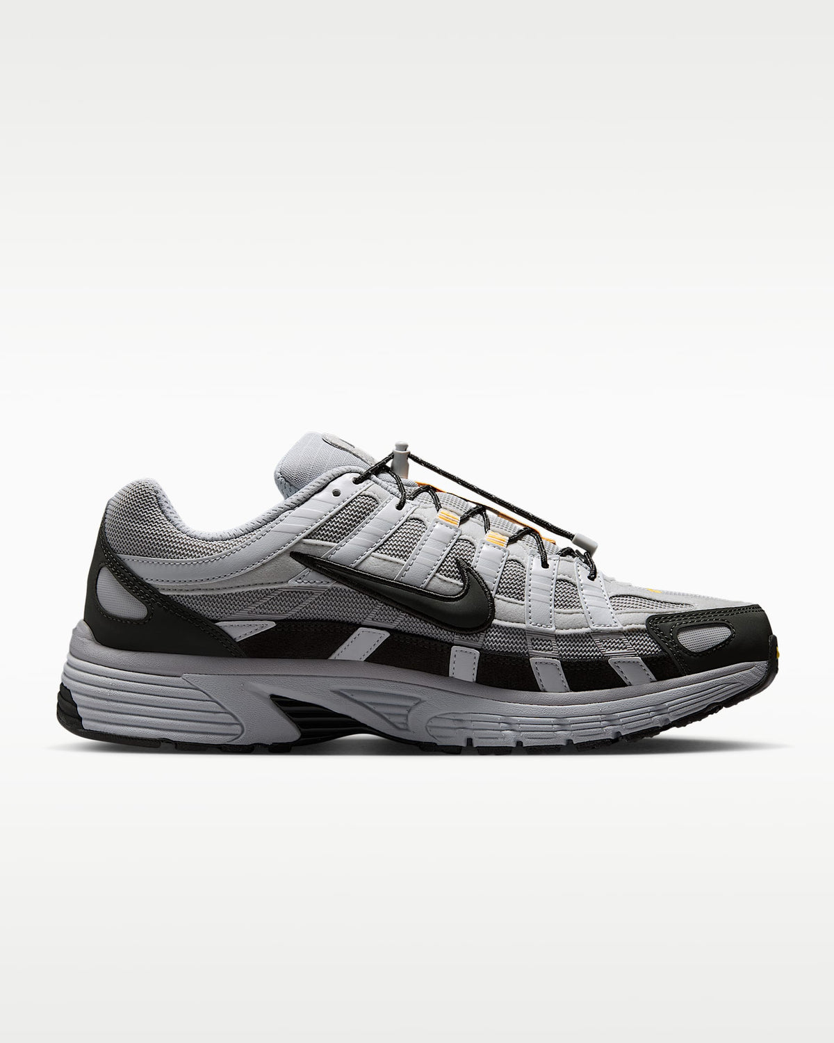 Nike P-6000 ¨C Grey / Black / Orange Mesh Athletic Sneakers