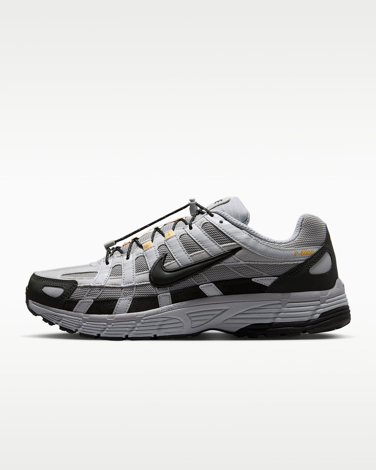 Nike P-6000 ¨C Grey / Black / Orange Mesh Athletic Sneakers