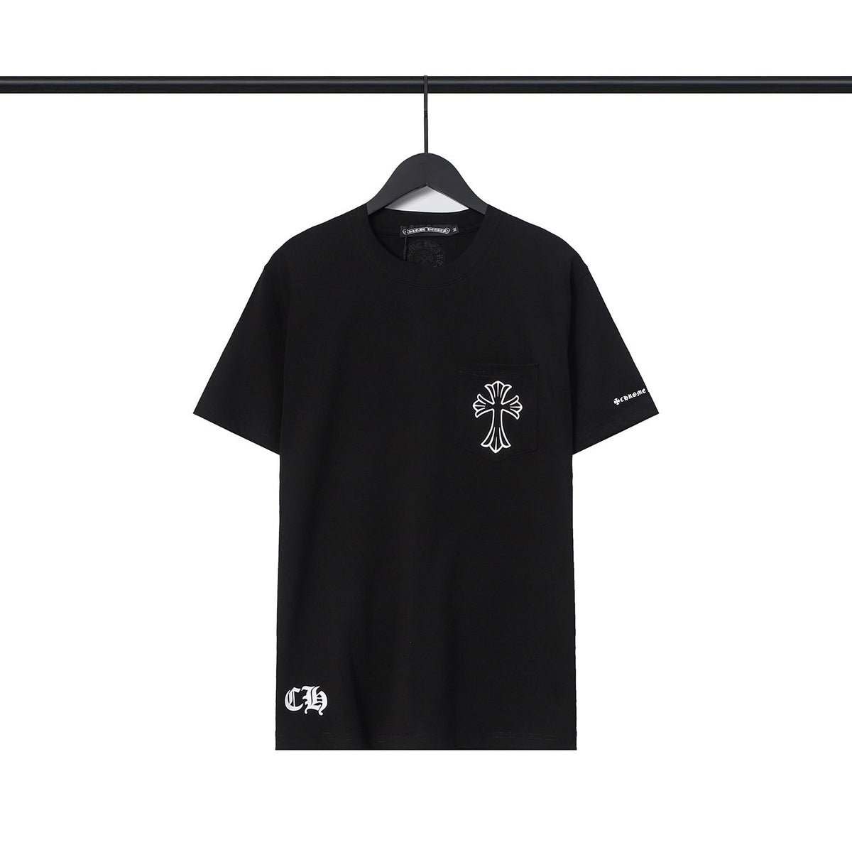 Chrome Heart T Shirts Sanskrit Color Printing Loose Casual Crew Neck Short Sleeve T-Shirt