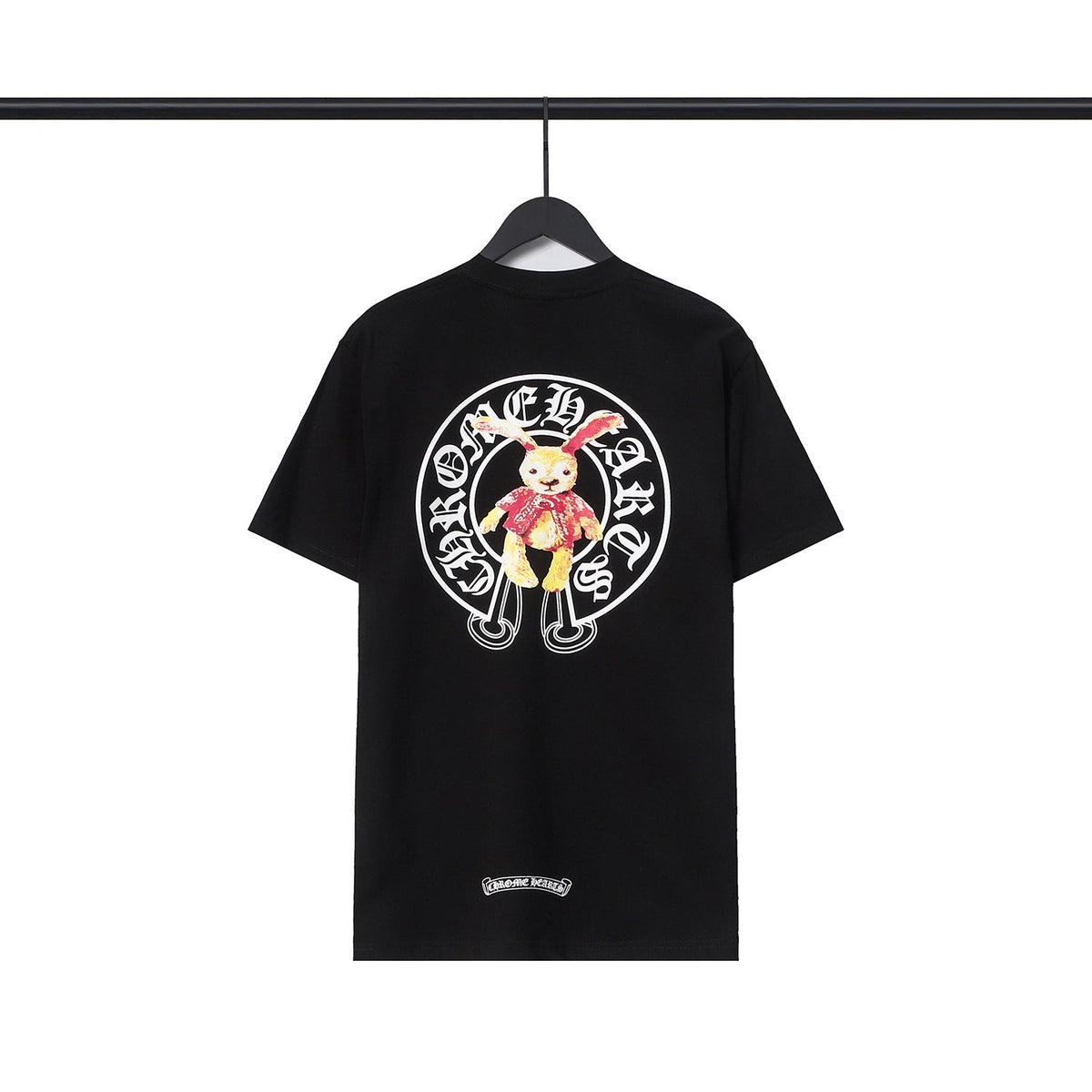 Chrome Heart T Shirts Croix Cross Leather Printed Short Sleeve T-Shirt