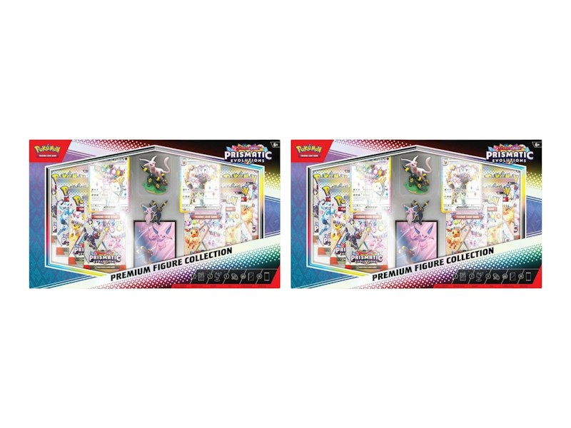 Pok¨¦mon Scarlet & Violet Prismatic Evolution Premium Figure Collection Box 2x Lot