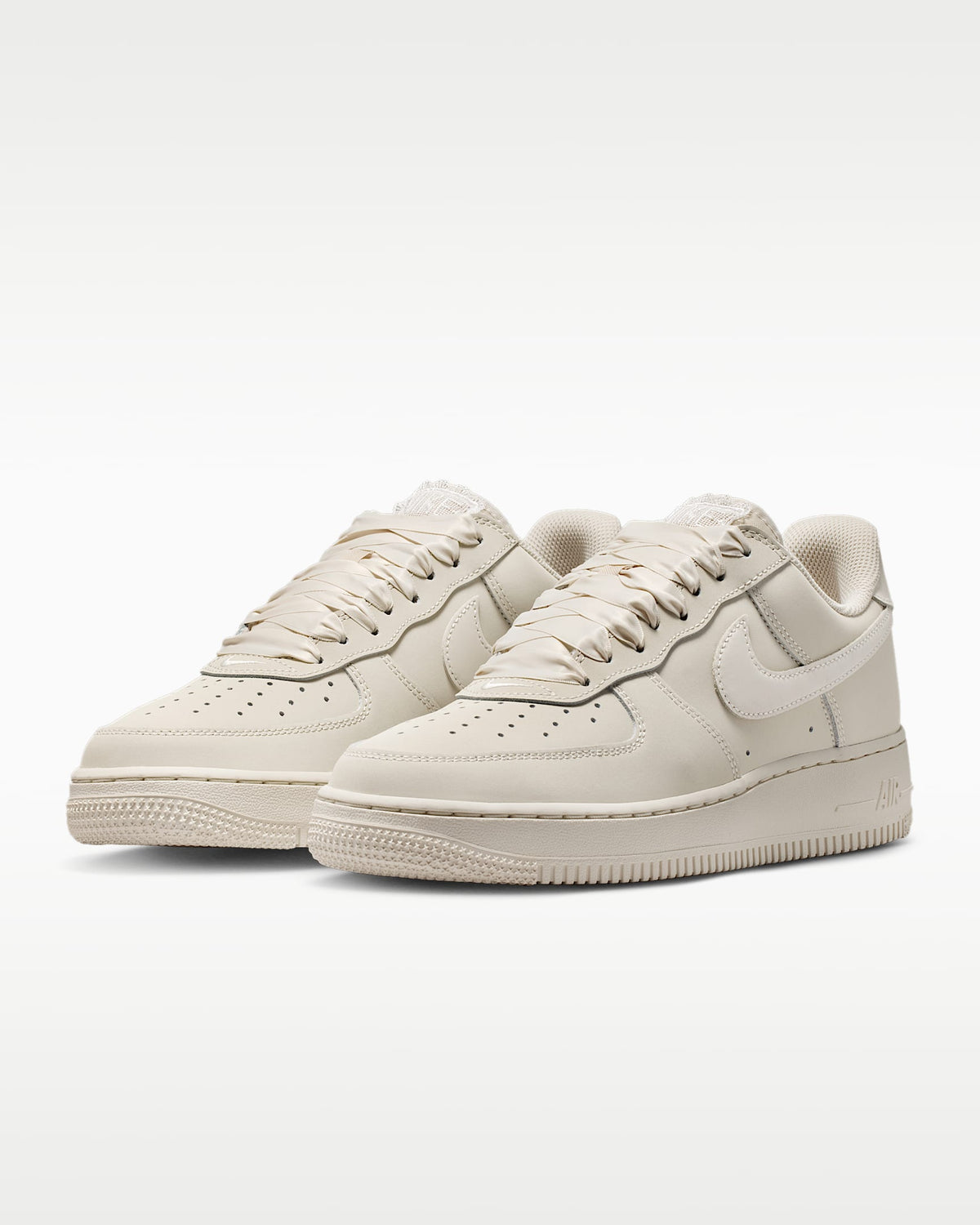 Nike Air Force 1 '07 Light Bone Satin Laces Sneakers mens low top shoes