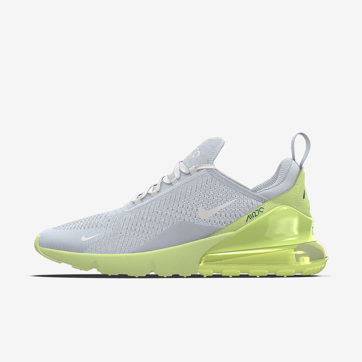 Nike Air Max 270 By You ¨C Light Grey/Lime Green Custom Sneaker