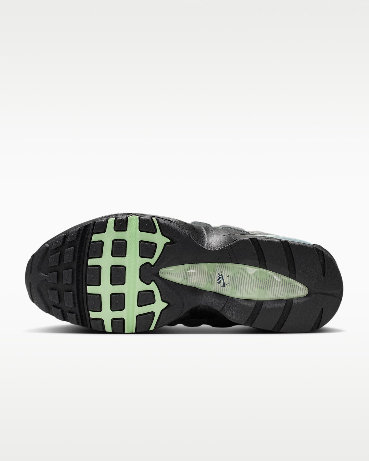 Nike Air Max 95 ¨C Grey / Mint Green Mesh Athletic Sneakers (Women¡¯s)