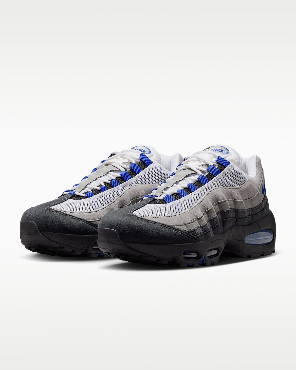 Nike Air Max 95 ¨C Grey / Royal Blue Mesh Athletic Sneakers