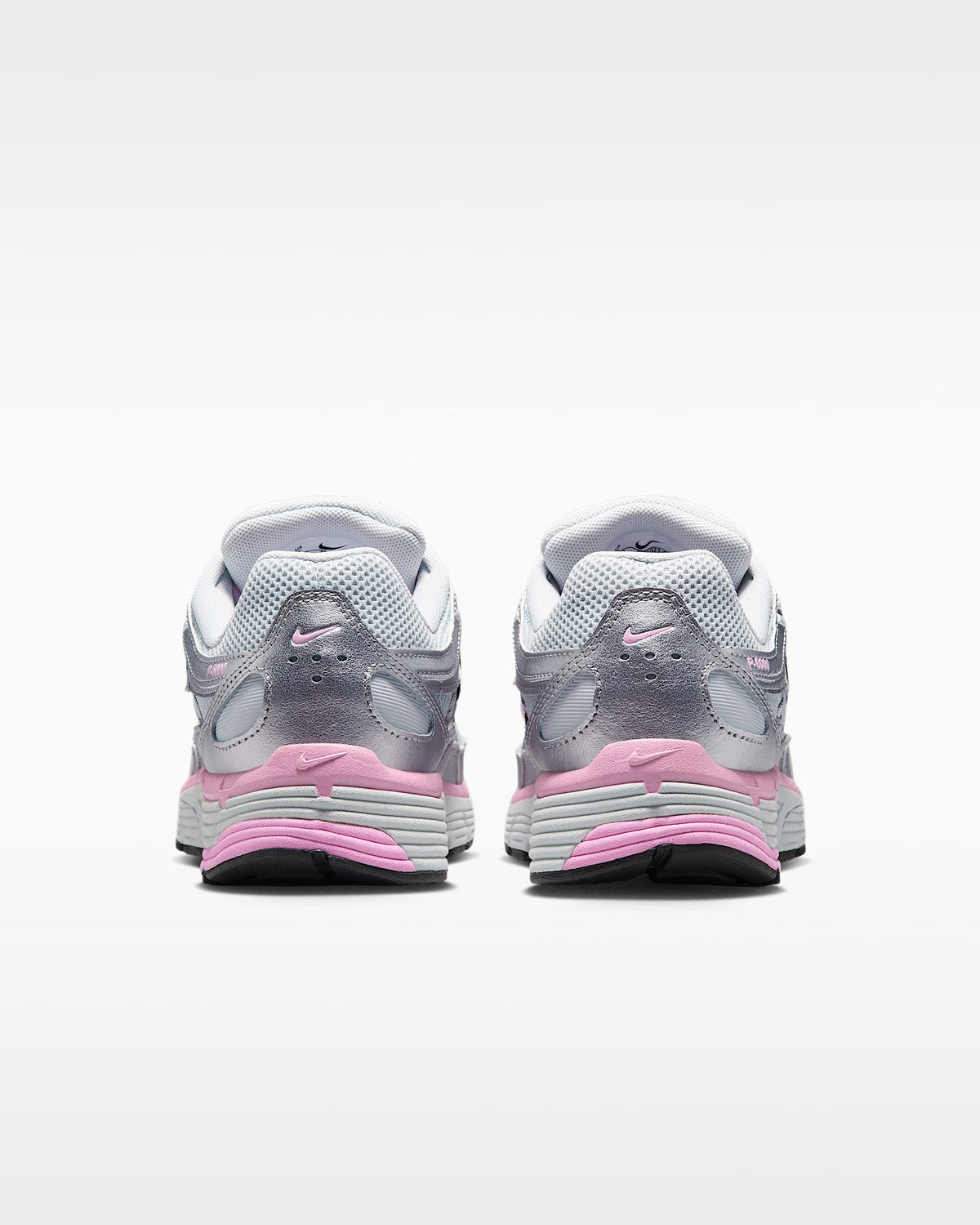 Nike P-6000 ¨C Metallic Silver / Pink Mesh Athletic Sneakers