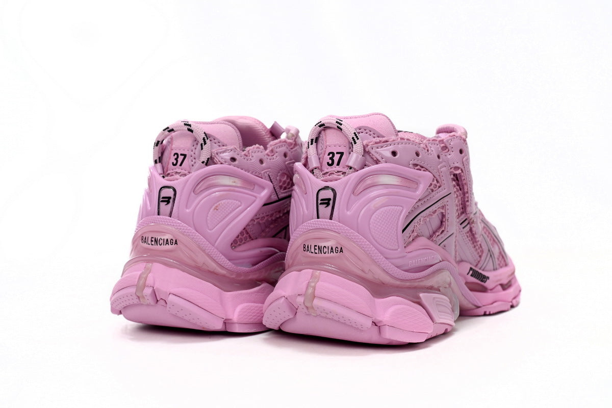 Balenciaga  men's shoes Track  Runner Sneaker ¨C Distressed Low-Top balenciaga runners pink