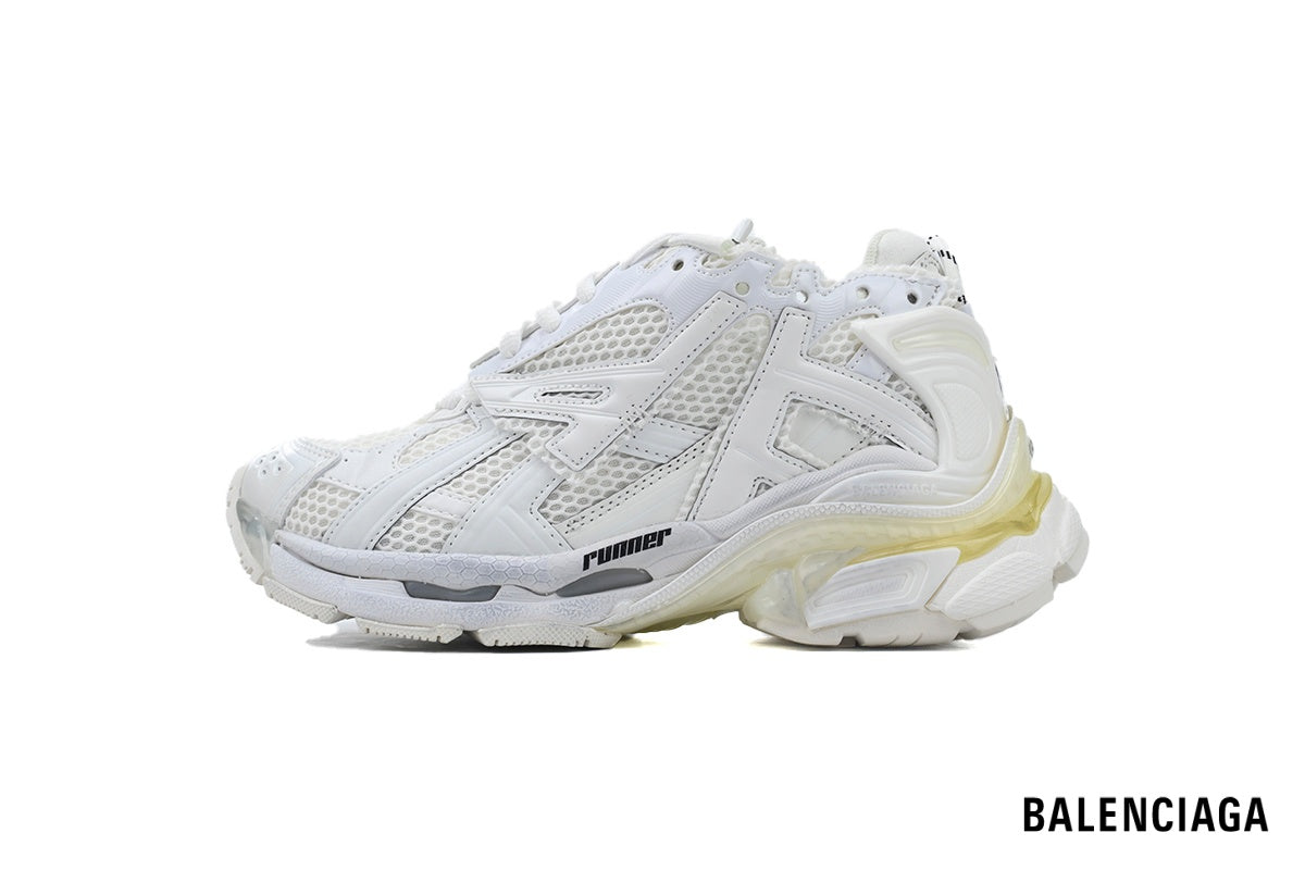 Balenciaga Runner men's shoes  women sneakers ¨C All White