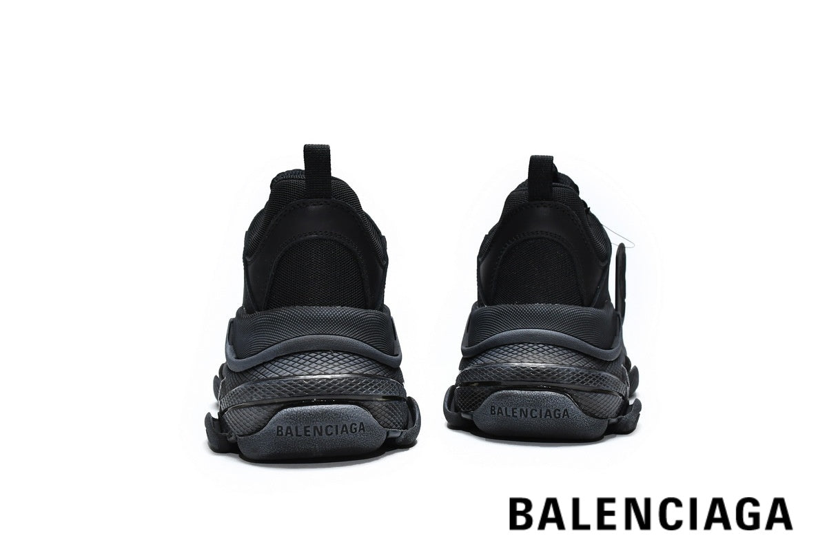 Balenciaga Triple S men's shoes  women sneakers ¨C All Black
