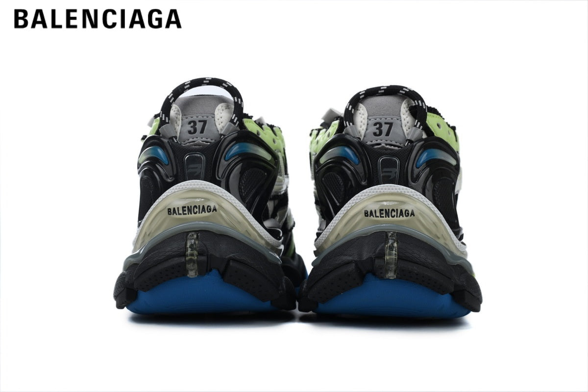 Balenciaga Runner men's shoes  women sneakers ¡ª Green / Blue / Black