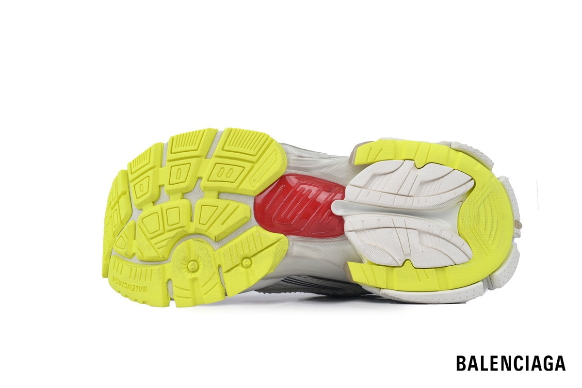 Balenciaga Runner men's shoes  women sneakers ¨C White, Red & Yellow