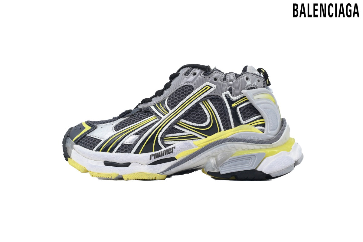Balenciaga Runner men's shoes  women sneakers ¨C Grey & Yellow