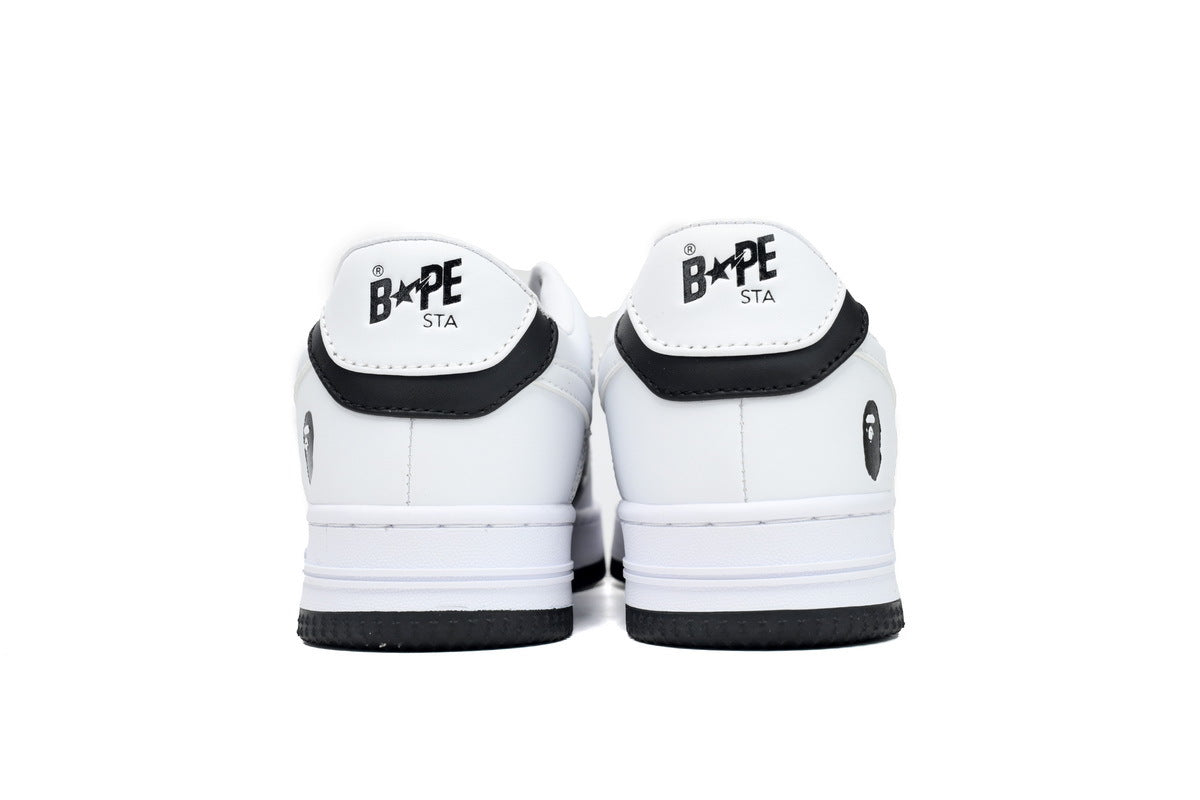 A BATHING APE BAPE STA White & Black White-Star Sneakers | Women's & Men's Skate-Inspired Shoes