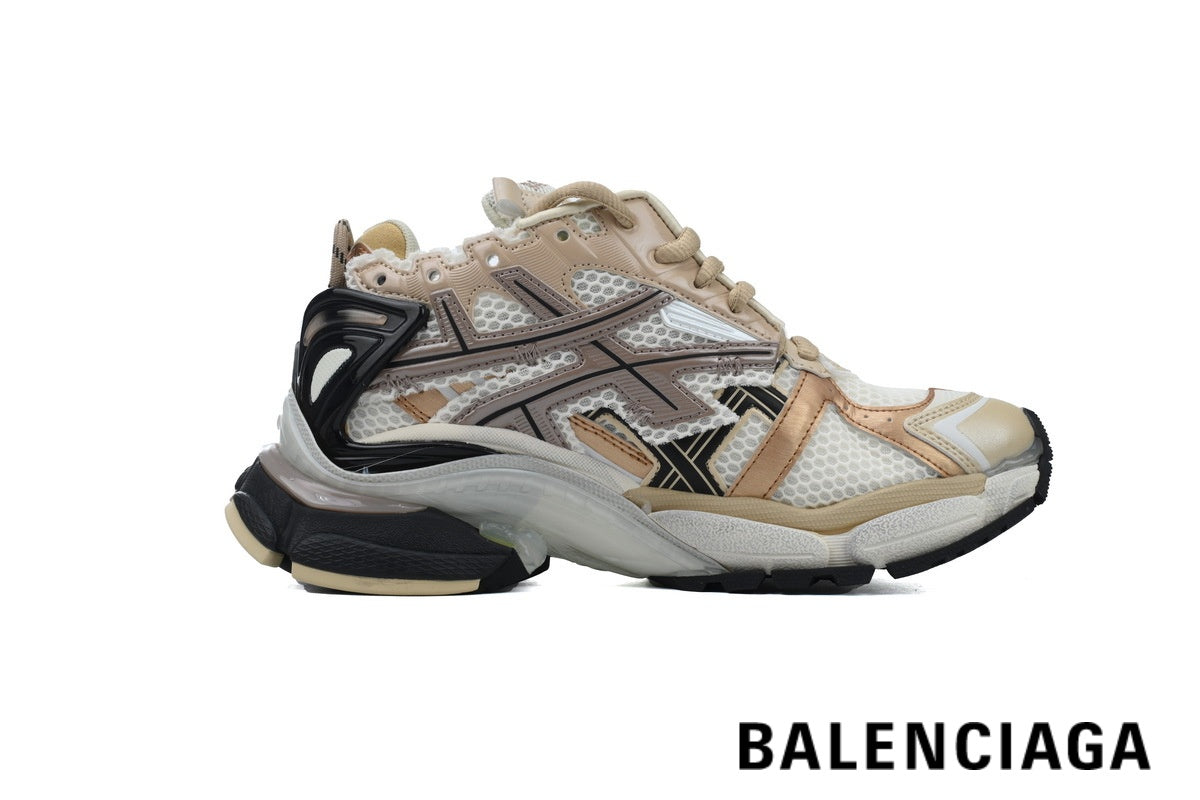 Balenciaga Runner men's shoes  women sneakers ¨C Beige & Bronze