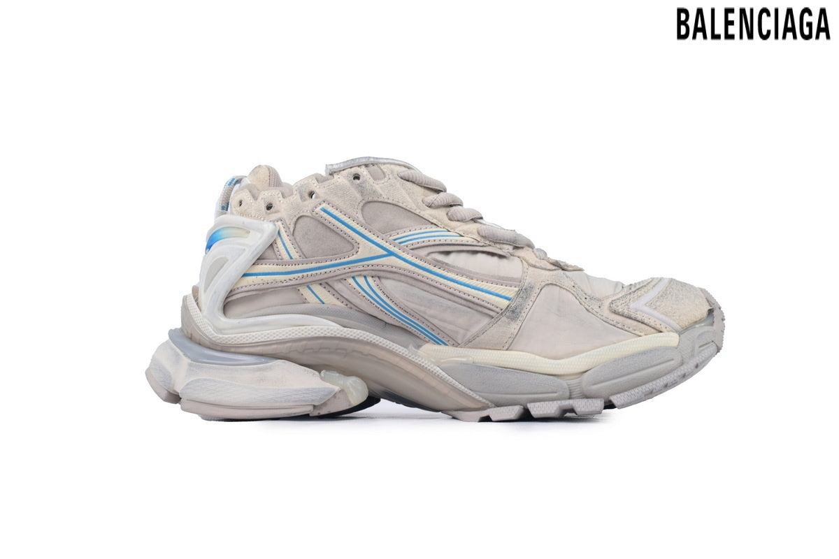 Balenciaga Runner men's shoes  women sneakers ¨C Beige & Blue