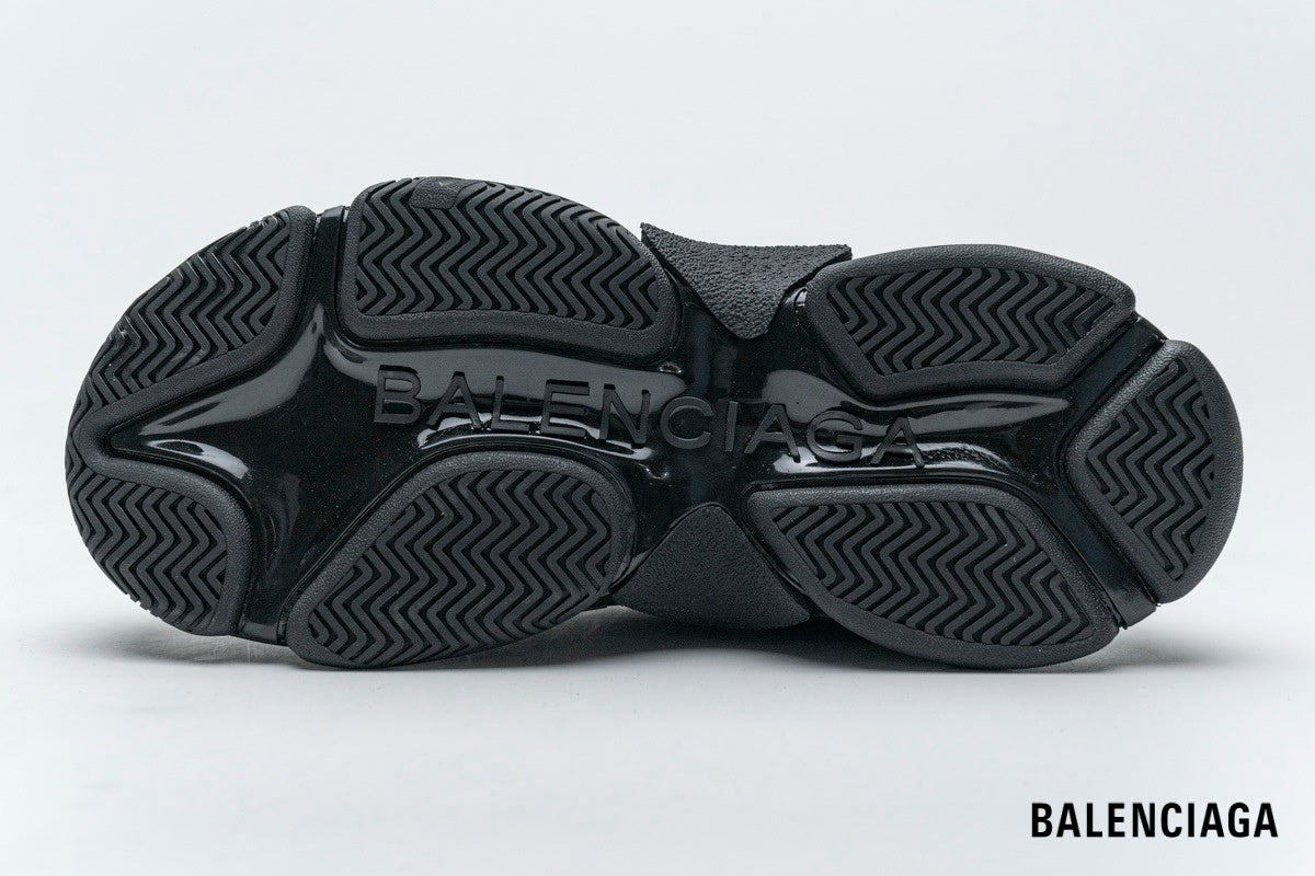 Balenciaga Triple S men's shoes  women sneakers ¨C Black Allover Logo