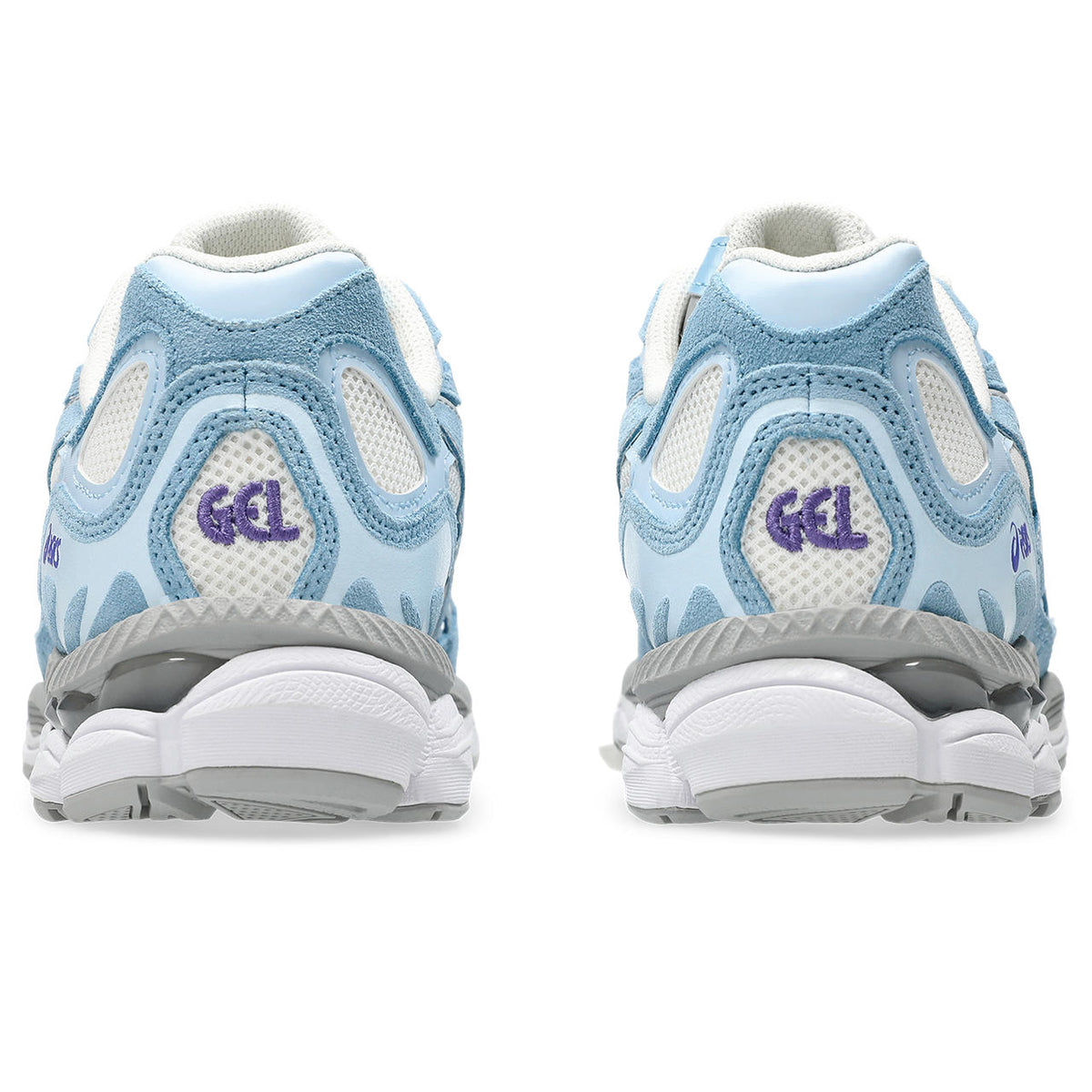 Asics womens shoes  neutral running shoes mens  sneakers Gel-Nimbus 24 ¨C White/Light Blue Sneaker