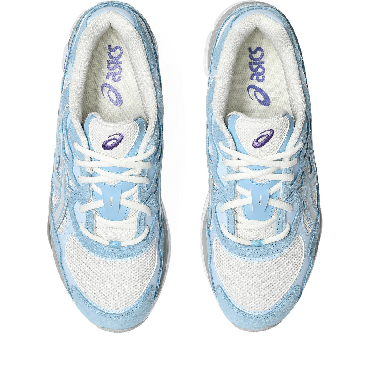 Asics womens shoes  neutral running shoes mens  sneakers Gel-Nimbus 24 ¨C White/Light Blue Sneaker